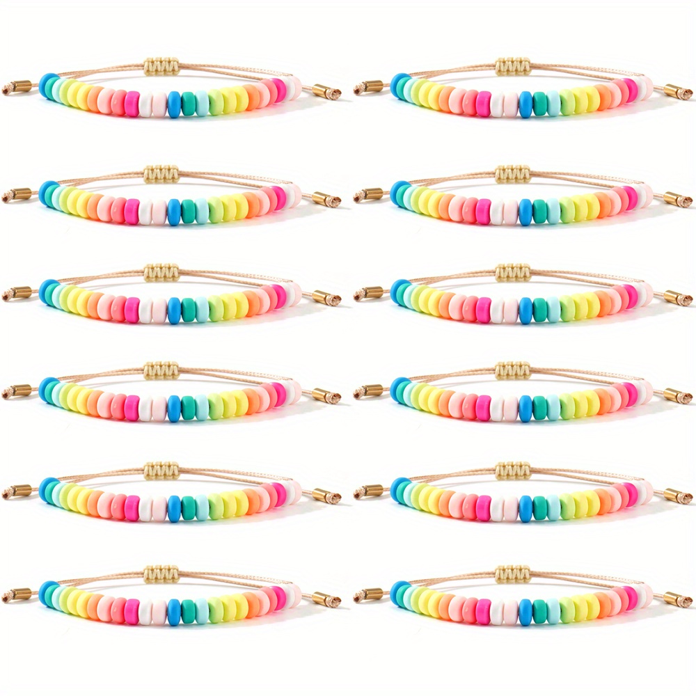 Bohemian Style Soft Clay and Agate Beads Set, Pack of 12